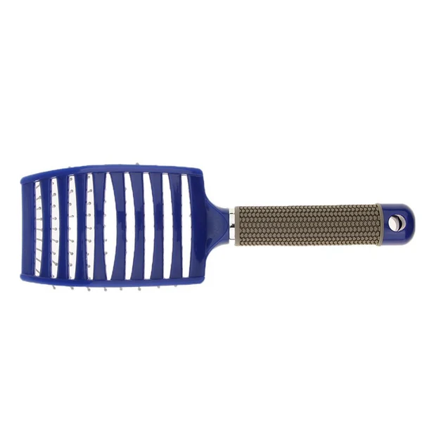 Original Large Curved Vented Hair Brush for Detangling Drying Scalp Massage Blue Proven