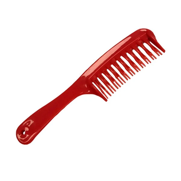 Breathable Curved Tooth Detangling Comb Hair Detangler Brush for Wet Curly hair Red First-Class
