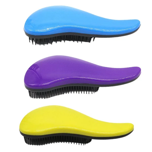 Contemporary Hair Brush Tangle Hair Combs Unique Handle Detangling Comb Purple High-End