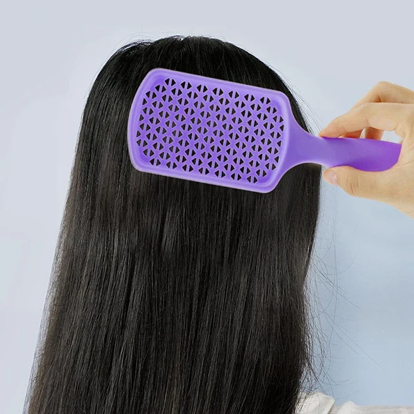 Optimized Hair Brush Vent Brush Salon Styling Hairbrush Barber Hair Detangling Purple Authentic