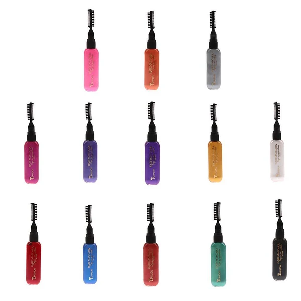 Natural Disposable Hair Color Chalk Dye Tint Highlight Streak Mascara Pink Carefully Designed