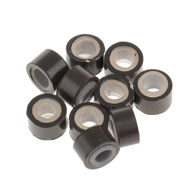 Organic Lot of 500 pcs Silicone Hair Extension Loops Micro Color Ring Beads Brown Durable