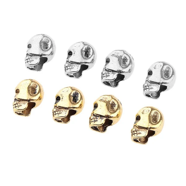 Trusted 30x Skull Dreadlock Hair Beads Hair Braid Rings Cuff Clip Hair Decor Jewelry Golden Official