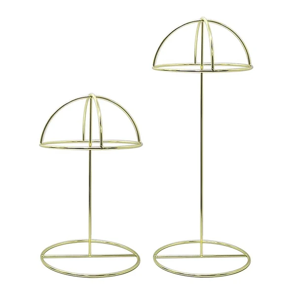 Versatile Metal Dome Shaped Hat Holder Stand Tabletop Wig Jewelry Scarf Display Rack L Modern