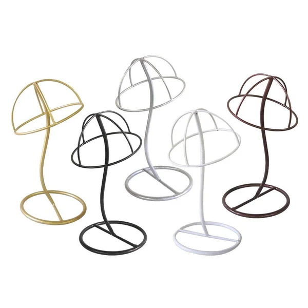 High-Performance 12'' Metal Wigs Holder Stand Caps Hanger Hats Display Holder Rack Black Clean