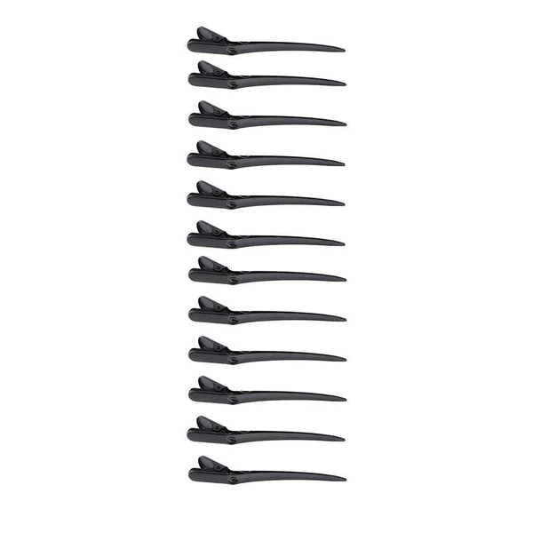 Excellent 12Pcs Duckbill Hair Sectioning Clips Salon Hairdressing Styling Clamp Black Reliable