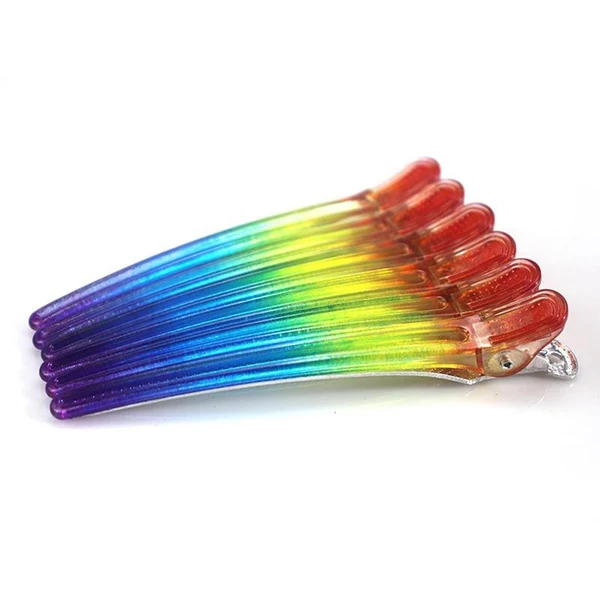 Stylish 4Pcs Pro Hairdressing Duck Bill Clips Dyeing Hair Clip Clamps Non Slip Verified