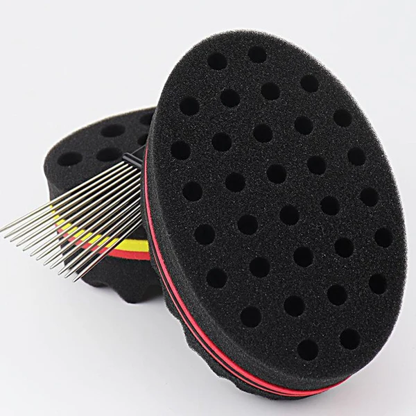Exceptional Wave Barber Hair Brush Sponge For Dreads Afro Locs Twist Curl Coil Tool large hole Fast