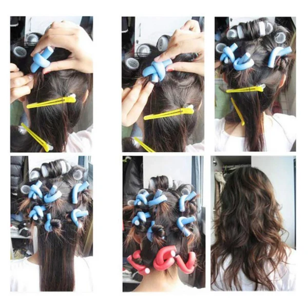 Innovative 42Piece Flexible Lightweight Sponge Flexi Twist Hair Curl Rollers Rods 24cm High-Grade