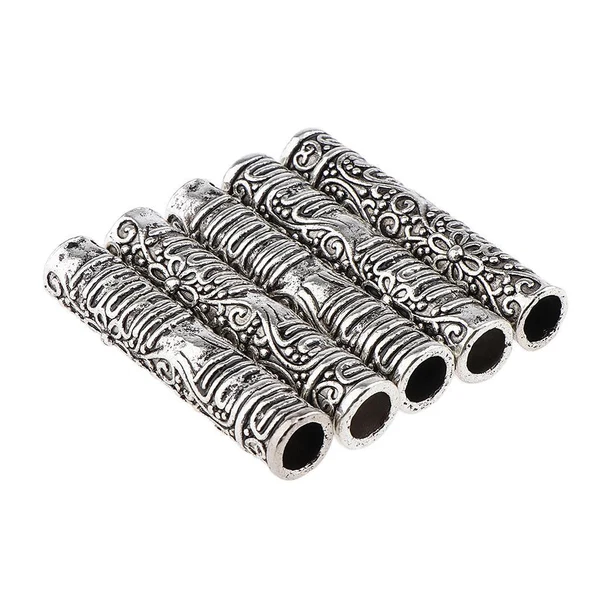 Fashionable 5pcs kits Hair Jewelry Rings Decorations Pendants Hair Braid Rings Dreadlocks Metal Hair Cuffs Hair Braids and Beads for Hair Extensions Practical