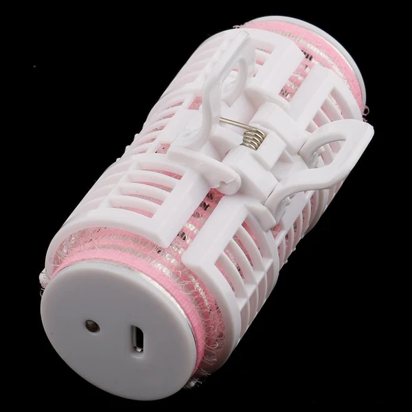 Elegant Compact Size USB Rechargeable Double-Deck Roller Hair Curler Hair Roller Women Hair Styling Tools with USB Cable Pink Carefully Designed