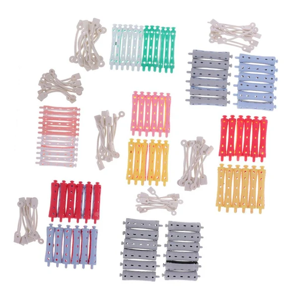 Secure 12x Hair Curler Clamps Hairdreser Perm Rods Hair Styling DIY Tool 7 x 1.7cm Sustainable