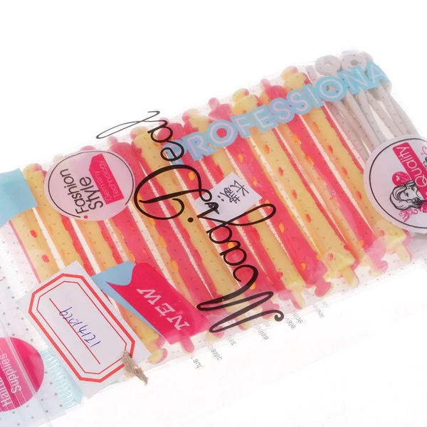 Fine 12 Pieces Hair Curler Clamps Hairdreser Perm Rods Hair Styling DIY Tools 9 x 1.3 cm Top-Quality