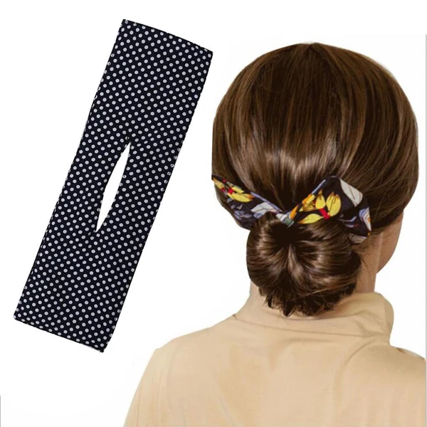 Responsible Deft Bun Fashion Hair Bands Women Summer Knotted Wire Headband Print O Professional