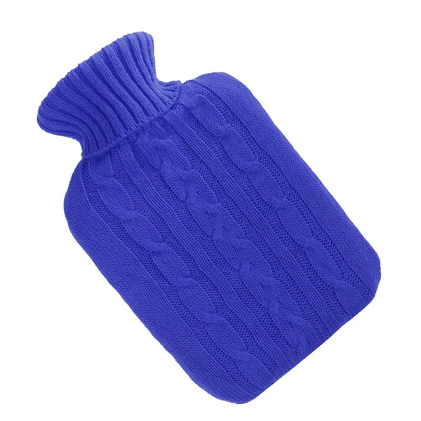 Exceptional Thick Soft Knitted Cover Case For 2000ml Rubber Hot Water Bottle Bag Blue Specialty
