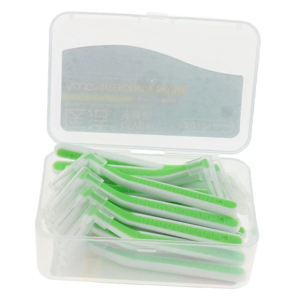 Exclusive 22x Interdental Brush Toothpick Floss Teeth Cleaning Brush Green 0.8mm Specialty