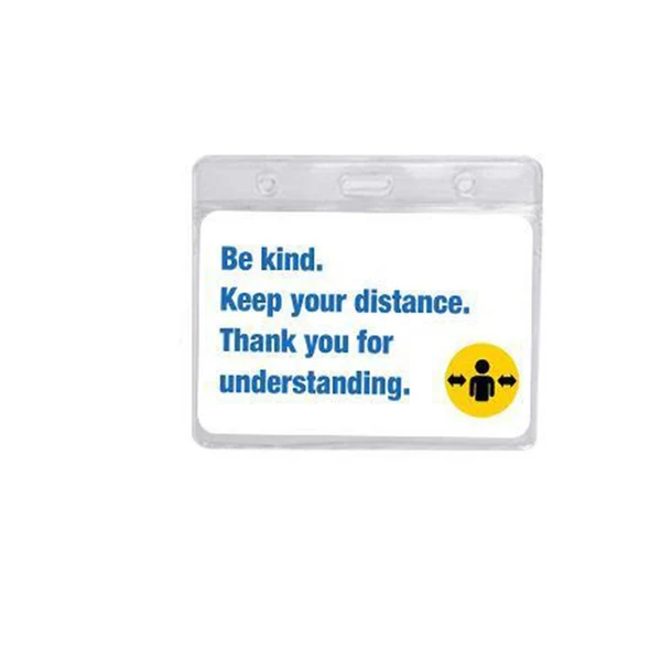 Traditional Travel ID Card Mask Exempt Card Indicate Work Card Holder white Casual