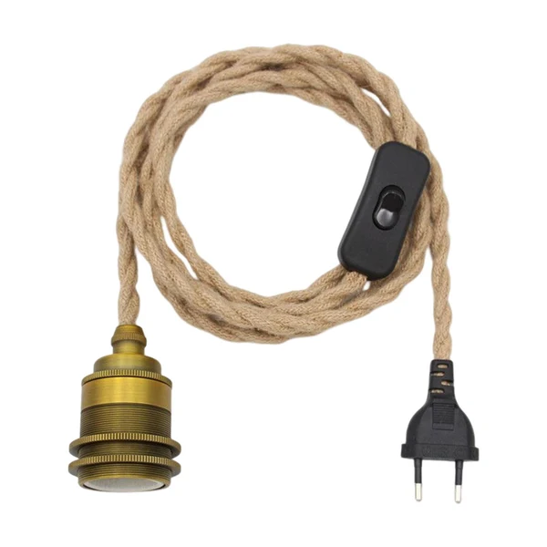 Modern Maxbell Vintage Style Lamp Cord DIY Flexible for Industrial Pendant Lighting Light Brass Premium