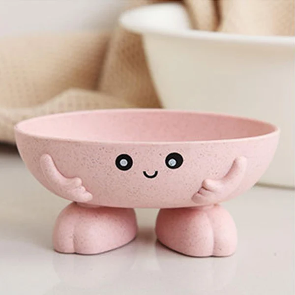 Luxury Maxbell Soap Holder Soap Dish No Slip Travel Soap Box for Bathroom Home Countertop Pink Smooth