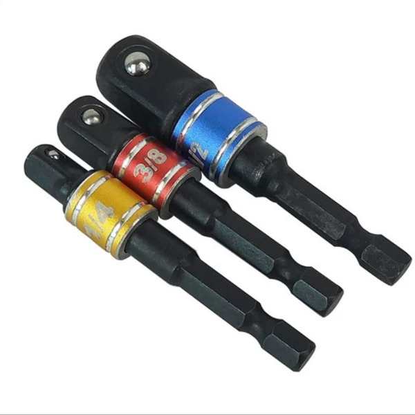 Dependable Maxbell 3Pcs Drill Nut Driver Bit Adapter Set 1 4 3 8 1 2 Hex Shank Impact Grade Fashionable