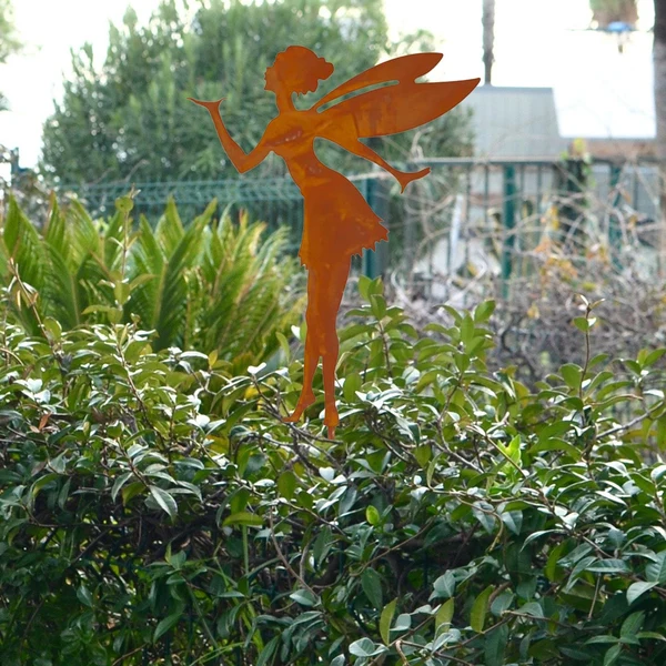 Exclusive Maxbell Iron Silhouette Statue Lawn Ground Arts Sculpture Crafts for Outdoor Outside Style C Versatile