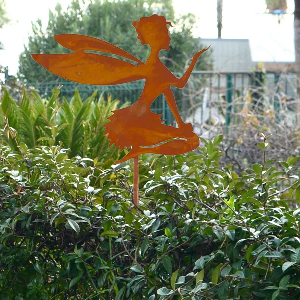 Fine Maxbell Iron Silhouette Statue Lawn Ground Arts Sculpture Crafts for Outdoor Outside Style D Verified
