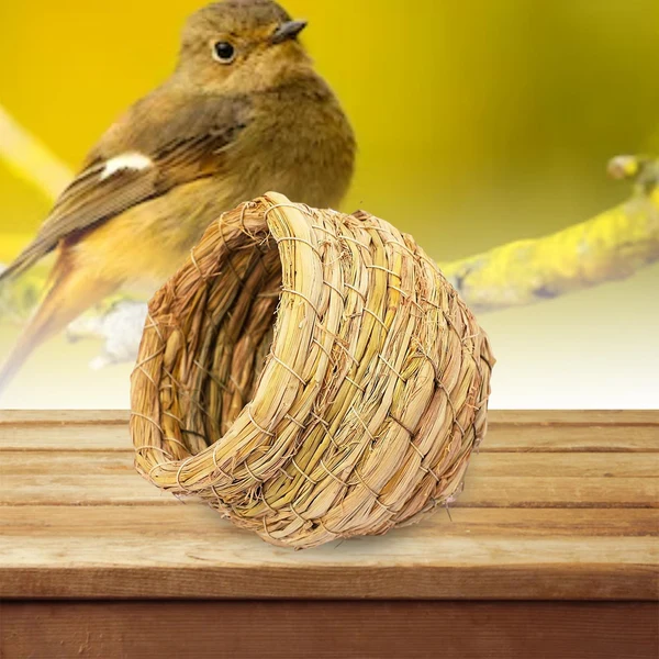 Exclusive Maxbell Handwoven Bird Nest Bed Comfortable Breathable for Breeding Garden Patio L Unique