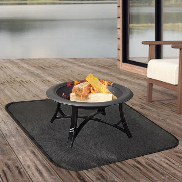 Expertly Made Maxbell Heat Insulation Fireplace Mat Fireproof Pad for Backyard Decking Grass 50X80cm Relaxed