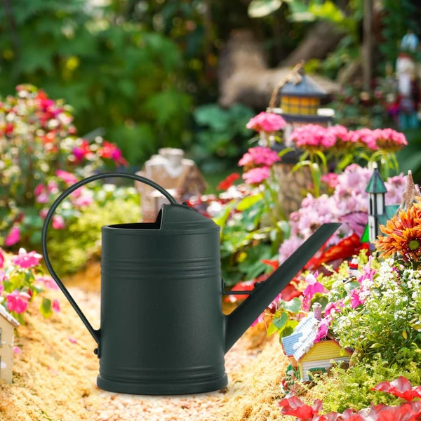 Functional Maxbell Watering Can Decorative with Detachable Spray Head Long Nozzle for Household Dark Green Casual