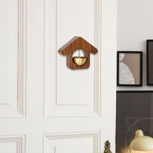 Elegant Maxbell Wood Shopkeepers Bell Gate Bell Chime for Fridge Barn Door Brown Specialty