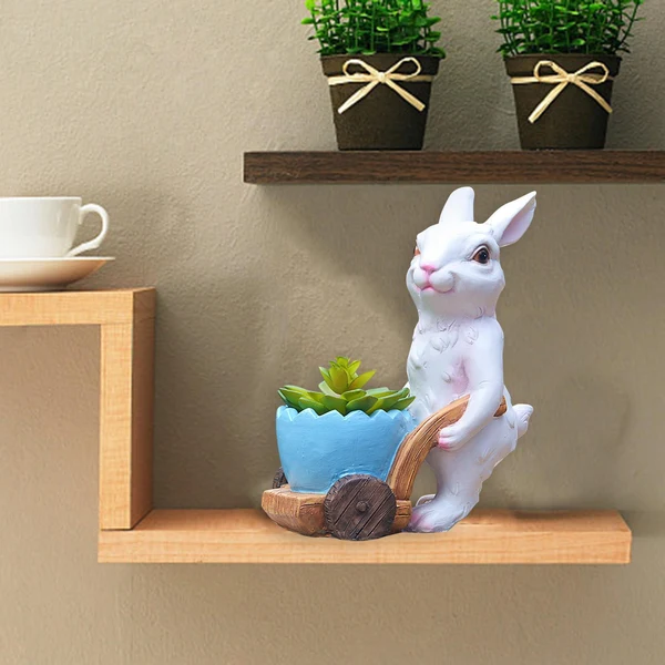 Prestigious Maxbell Resin Flower Pot Bonsai Pot Container Flowerpot for Patio Desktop Decoration Cart Blue Refined