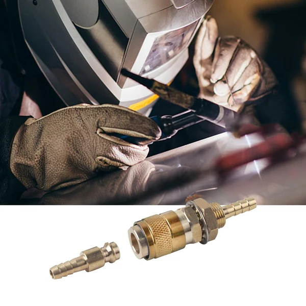 High-End Maxbell Brass Welding Torch Quick Connector Fitting Fast Connection of Water or Gas Yellow 6mm Classic
