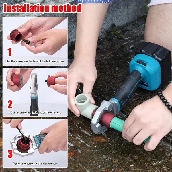 Durable Maxbell Rechargeable Electric Welding Machine Plastic Water Pipe Welder for Kitchen Expertly Made