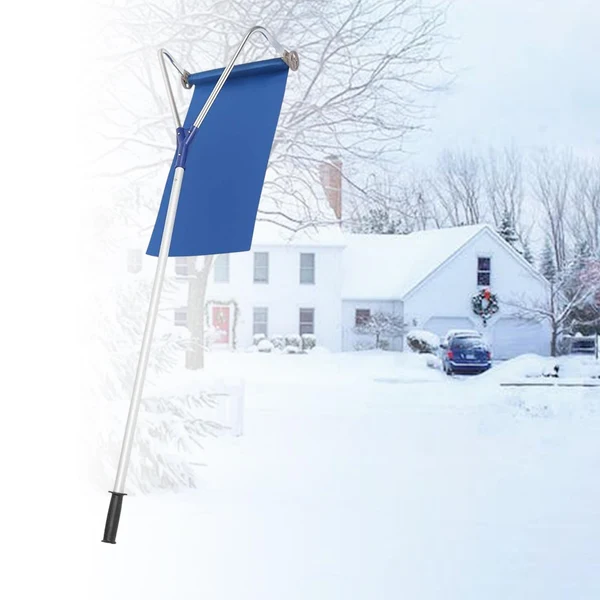 Quality Maxbell Lightweight Roof Rake Snow Removal Tool Rooftop Snow Removal Tool for Garden Argent Expertly Made