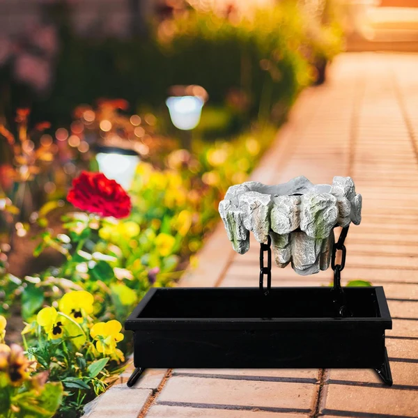 High-Quality Maxbell Multifunctional Bonsai Planter Basket Planter for Patio Bedroom Decoration Light Gray Style D Smooth