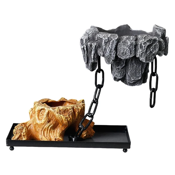Casual Maxbell Multifunctional Bonsai Planter Basket Planter for Patio Bedroom Decoration Style B Dark Gray First-Class
