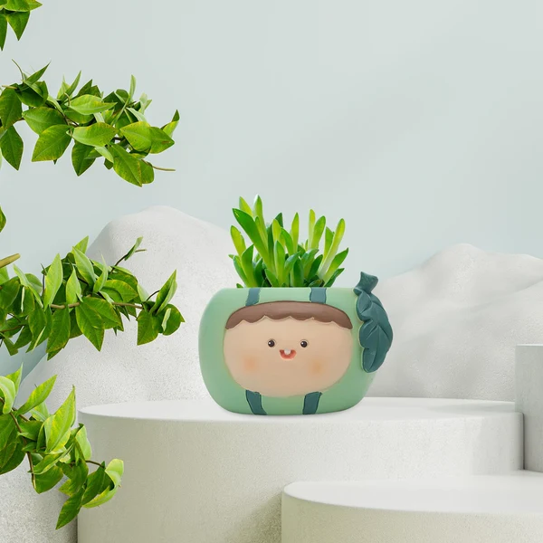 Healthy Maxbell Planter Flower Pot with with Drainage Hole for Decoration Holiday Gift Light Blue Official