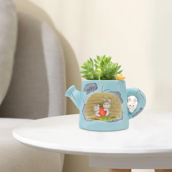 Outstanding Maxbell Nordic Style Resin Flowerpot Planter Pen Holder for Bedroom Hotel Decoration Rabbit Smooth