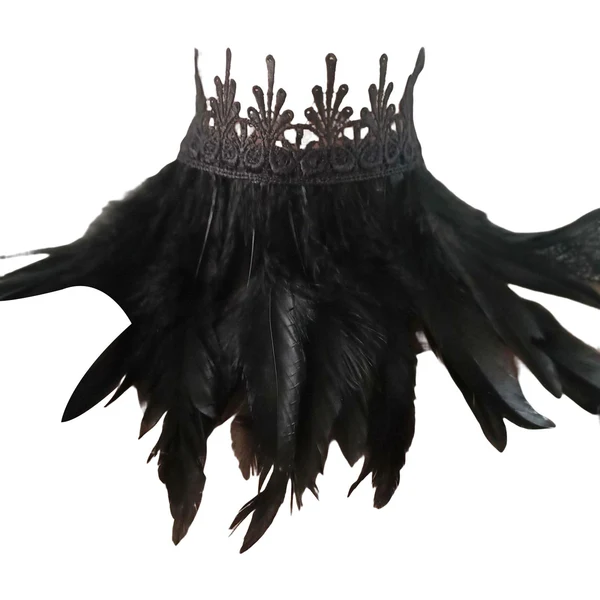 Easy-to-Use Maxbell Gothic Feather Choker Neck Cover Faux Feather Scarf Tie for Masquerade Party Superior