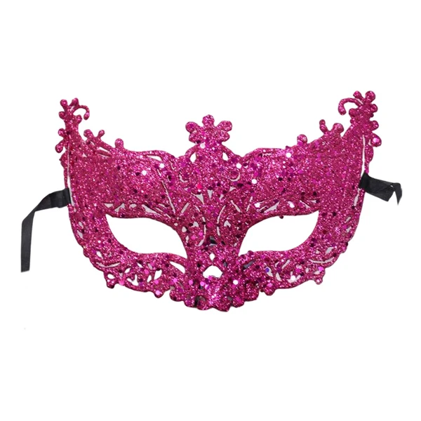 Efficient Maxbell Glitter Masquerade Mask Costumes Accessory Fancy Dress Cosplay Women Men Rose Red Reusable