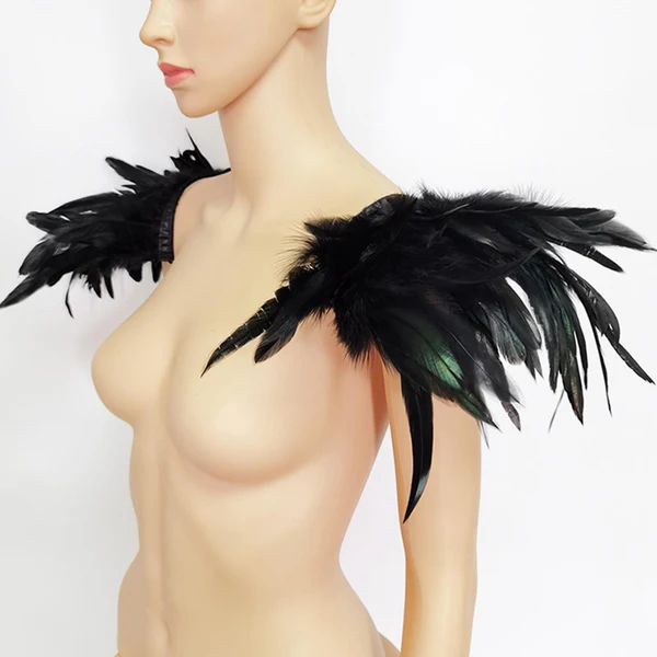 Refined Maxbell Shoulder Wrap Cape Plume Scarf Feather Shrug Shawl for Fancy Dress Party Environmentally Friendly