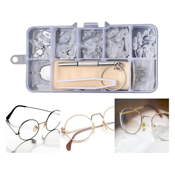 Effective Maxbell Eye Glasses Nose Support Pads Eyeglass Repair Kit Micro Screwdriver StyleC Organic
