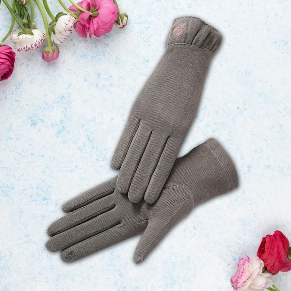 Advanced Maxbell Winter Gloves Forefinger Touch Screen Windproof for Running Driving Cycling Gray Detailed
