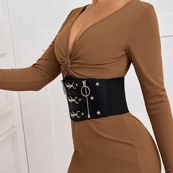 Reliable Maxbell Women Elastic Wide Waist Belt Dress Belt Waistband for Custume Cosplay Pants Authentic