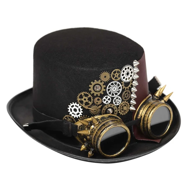 Environmentally Friendly Maxbell Steampunk Top Hat Gothic Vintage Head Gear Costume Party Rustic Headwear Official