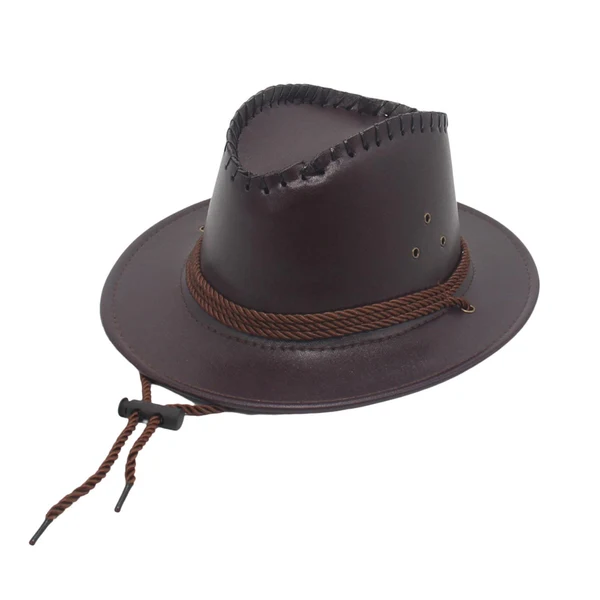 Fast Maxbell Fashion Western Cowboy Hat Sunhat Leather for Party Favors Costume Dress up red World-Class