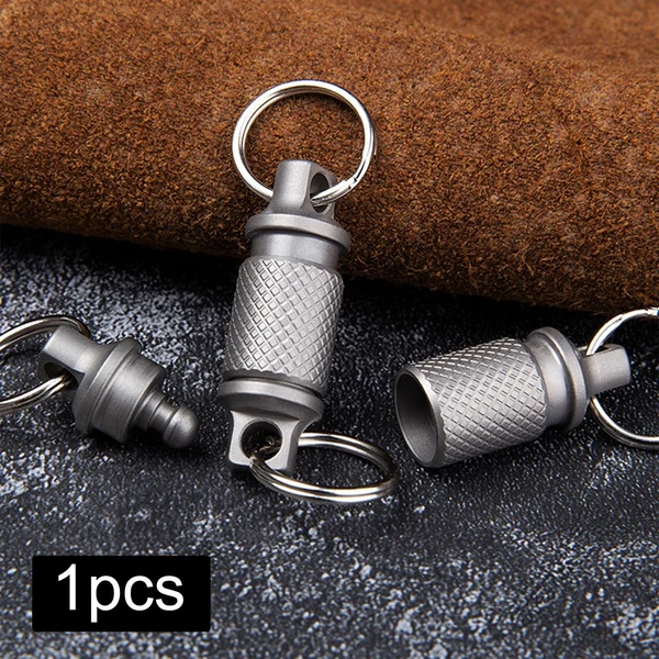 Fashionable Maxbell Titanium Alloy Keychain Key Holder Clip for Outdoor Tool Waist Belt Unisex Refined