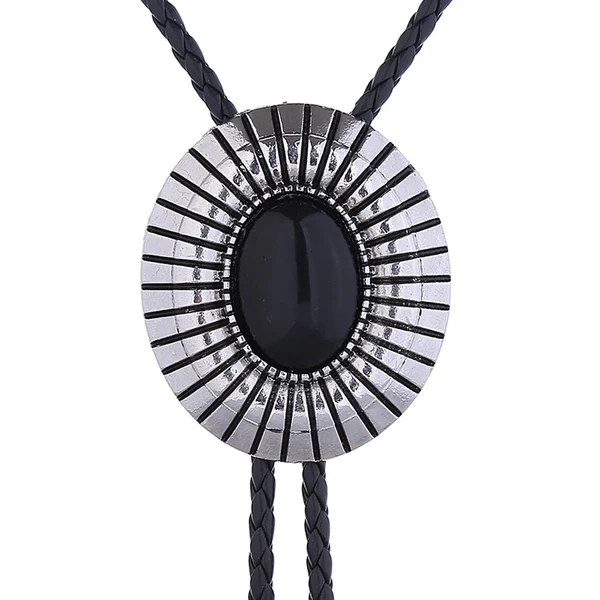 Modern Maxbell Bolo Tie Necktie Alloy Western Cowboy Rodeo Oval Gift for Party Men Women Recyclable