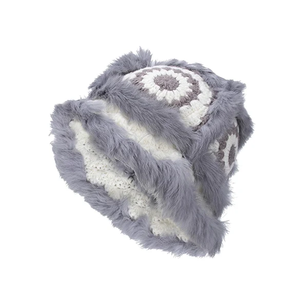 Exceptional Maxbell Womens Winter Fisherman Hat Female Adult Casual Plush Bucket Hat for Travel Gray Reusable