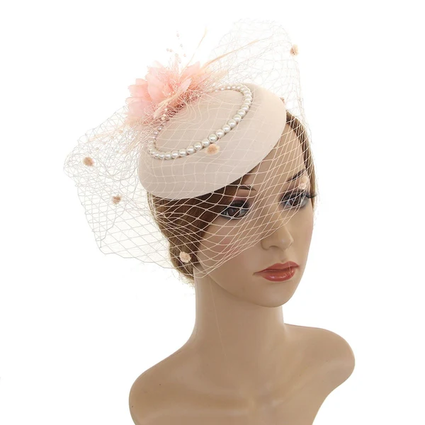 Safe Maxbell Fascinators Hat Bridal Headpiece Hair Accessories for Carnival Cocktail champagne Pure